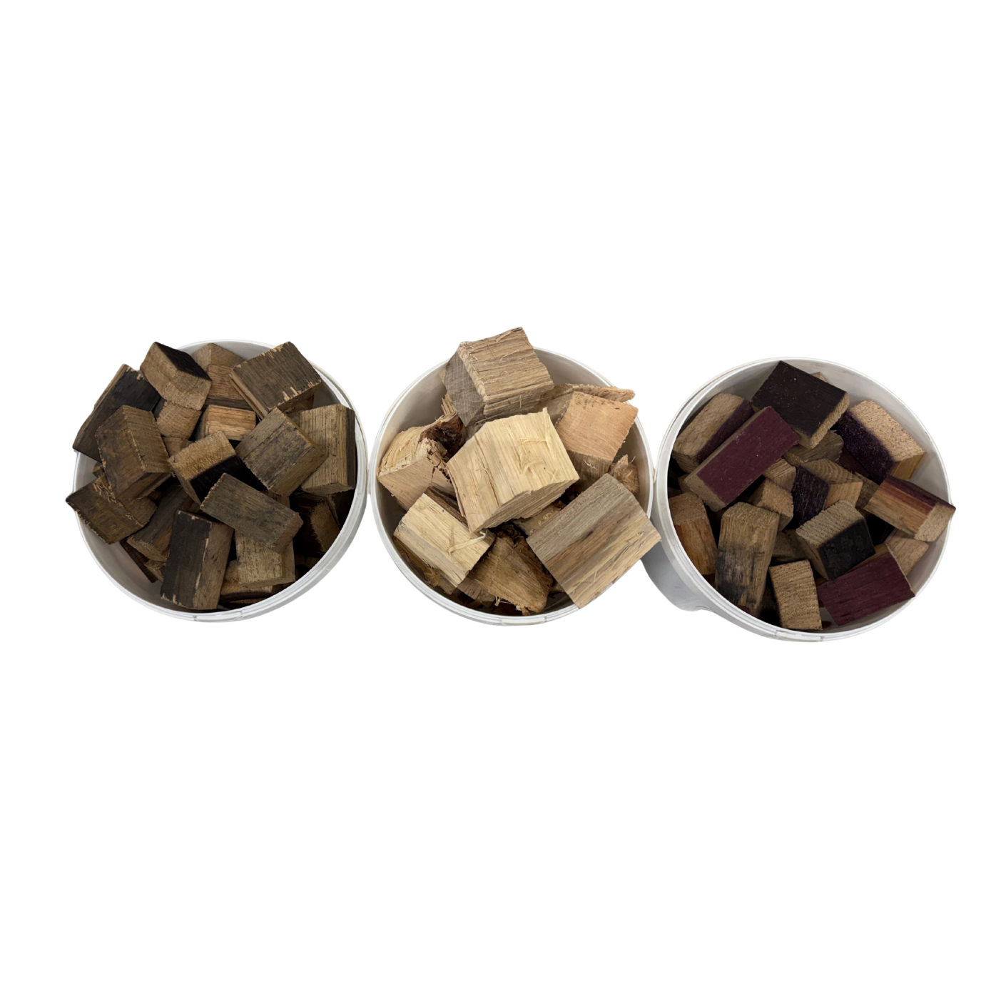 Räucherchunks Tasting Box Premium - Rotweinfass, Whiskyfass & Hickory