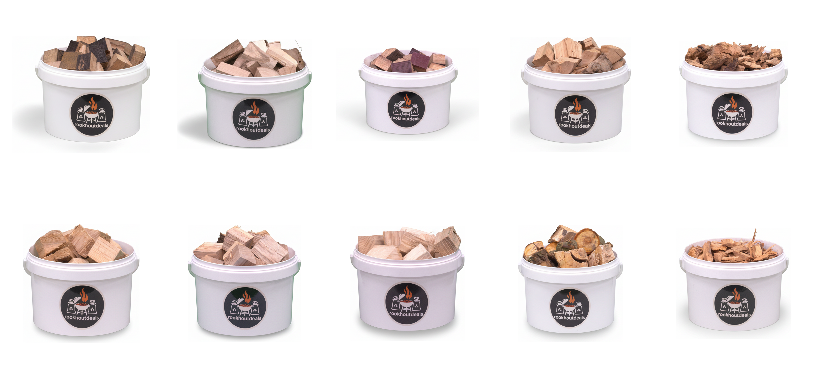 Räucherchunks Probierpaket Alle Sorten - 10x1 kg